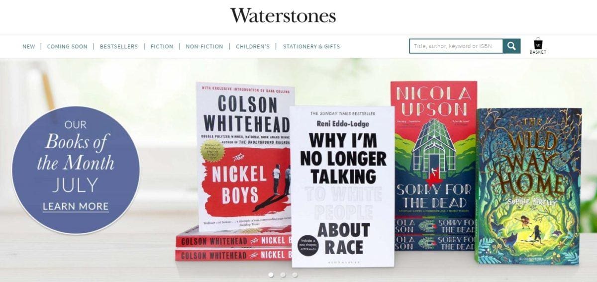 Waterstones make Reni EddoLodge's 1 bestseller their July Book of the Month Felicity Bryan